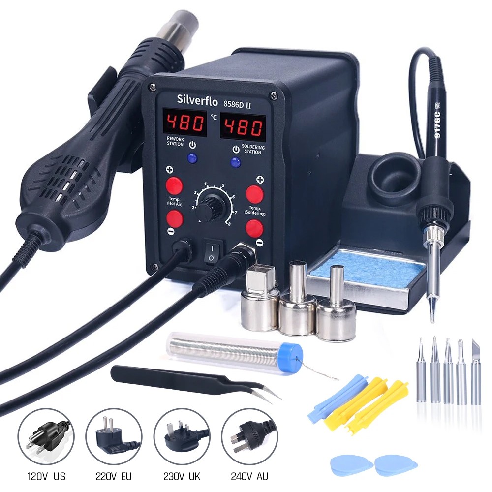 Silverflo 8586D Lötstation 2 I – T12 Soldering Station Oled Bewertung und Preis